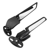 Black Adjustable Wing Fin Rearview Side Mirror For BMW S1000RR Yamaha Kawasaki